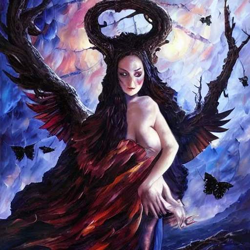 Image similar to darkness monster by arthur adams, charlie bowater, leonid afremov, chiho ashima, karol bak, david bates, tom chambers