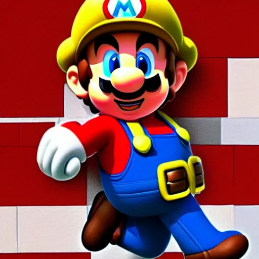 Prompt: tom cruise as mario, nintendo, hyperrealistic