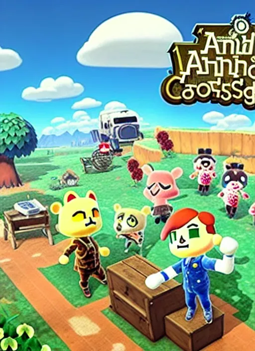 Prompt: fallout : animal crossing, promotional image, official media