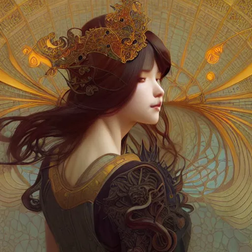 Prompt: Yonsei University math department, fantasy, intricate, elegant, highly detailed, digital painting, artstation, concept art, matte, sharp focus, illustration, art by Artgerm and Greg Rutkowski and Alphonse Mucha