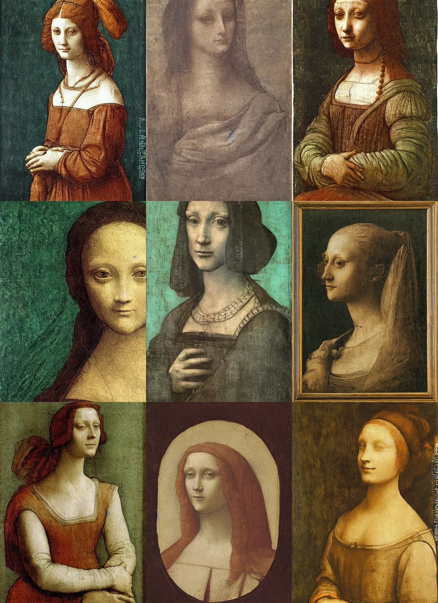 Prompt: female, painting by leonardo davinci