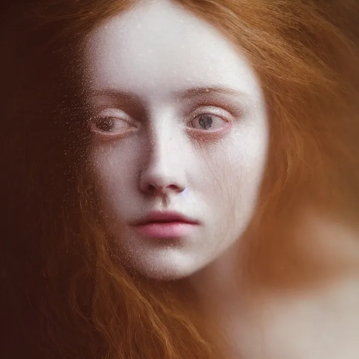 Image similar to Kodak Portra 400, 8K,ARTSTATION, Caroline Gariba, soft light, volumetric lighting, highly detailed, britt marling style 3/4 , extreme Close-up portrait photography of a beautiful woman how pre-Raphaelites,inspired by Ophelia paint, the face emerges from water of Pamukkale, underwater face, hair are intricate with highly detailed realistic beautiful flowers , Realistic, Refined, Highly Detailed, interstellar outdoor soft pastel lighting colors scheme, outdoor fine art photography, Hyper realistic, photo realistic