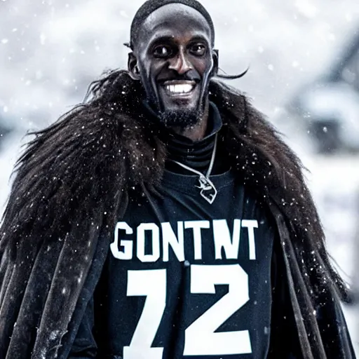 Image similar to Kevin Garnett as Jon Snow