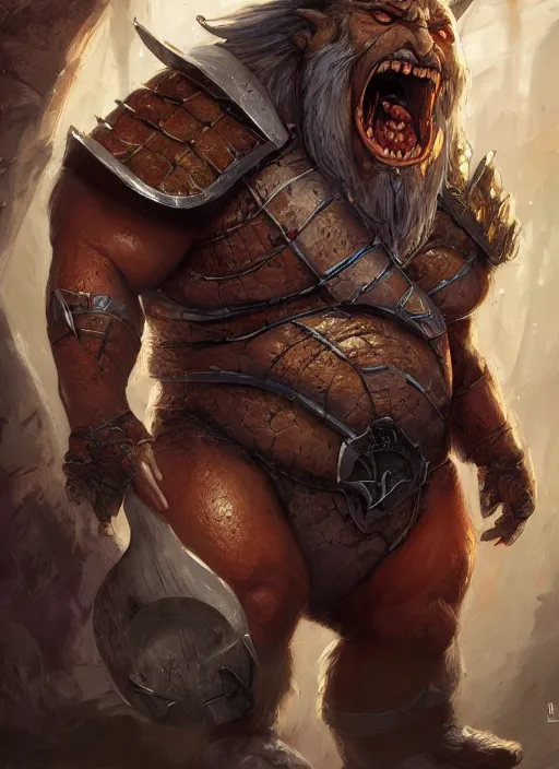 Image similar to fat human male, ultra detailed fantasy, dndbeyond, bright, colourful, realistic, dnd character portrait, full body, pathfinder, pinterest, art by ralph horsley, dnd, rpg, lotr game design fanart by concept art, behance hd, artstation, deviantart, hdr render in unreal engine 5