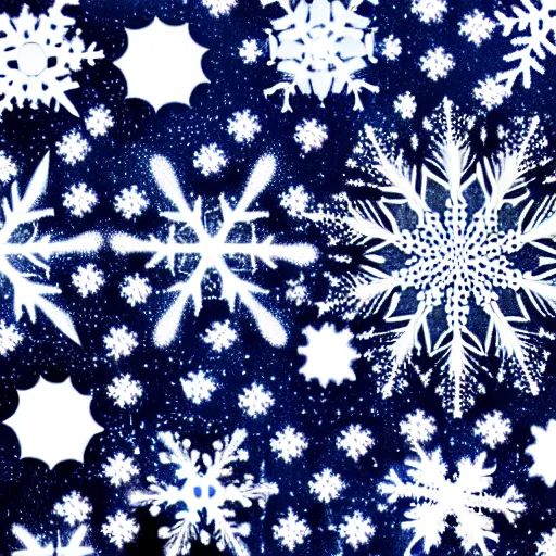 Prompt: silk snowflakes forming a pretty woman's face