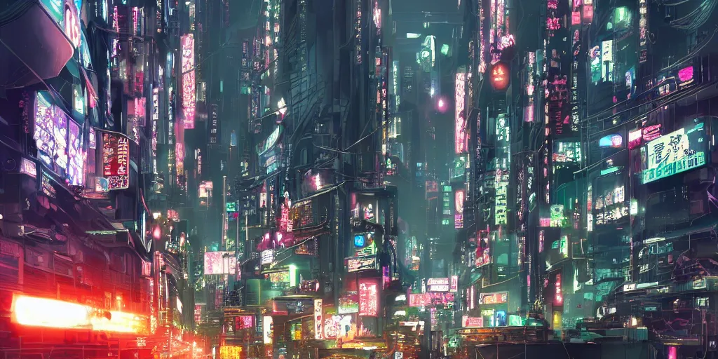 Prompt: cyberpunk Tokyo by kirokaze