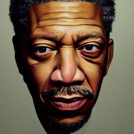 Image similar to hyperrealistic mixed media high resolution painting of Benjamin Hammond Haggerty Macklemore (Morgan Freeman), stunning 3d render inspired art by István Sándorfi and Greg Rutkowski and Unreal Engine, perfect facial symmetry, dim volumetric lighting, 8k octane beautifully detailed render, full body shot, post-processing, extremely hyper-detailed, intricate, epic composition, highly detailed attributes, highly detailed atmosphere, cinematic lighting, masterpiece, trending on artstation, very very detailed, masterpiece, stunning, flawless completion, lifelike texture, perfection,