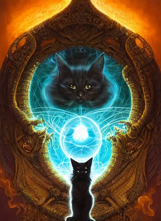 Image similar to magic gateway portal glowing cat eyes, shamanic poster lsd art, intricate, elegant, highly detailed, centered, digital painting, artstation, concept art, smooth, sharp focus, illustration, artgerm, tomasz alen kopera, peter mohrbacher, donato giancola, joseph christian leyendecker, wlop, frank frazetta