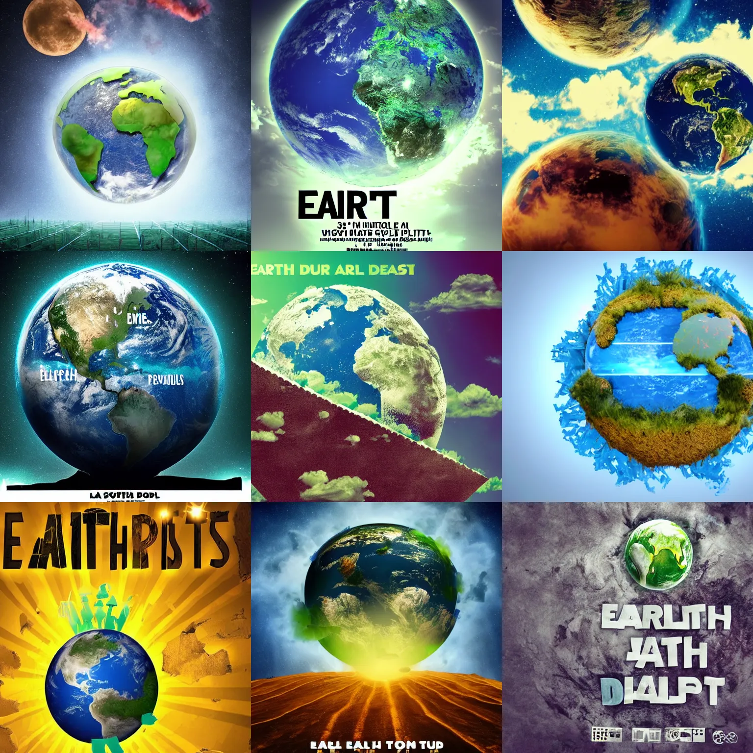 Prompt: earth where pollution has destroyed the planet, ruin despair apocalypse, poster for movie, 3 d animation