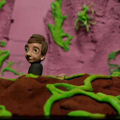 Image similar to flume, made of clay, claymation