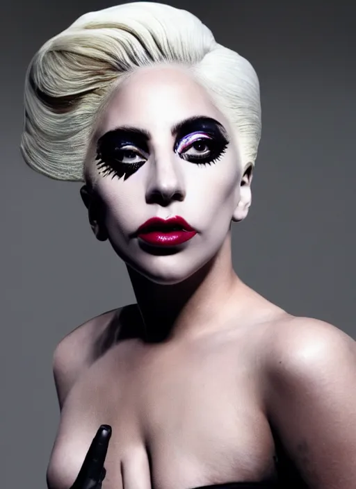 Image similar to lady gaga by nick knight, born this way, born this way album, red weapon 8 k s 3 5, cooke anamorphic / i lenses, highly detailed, cinematic lighting