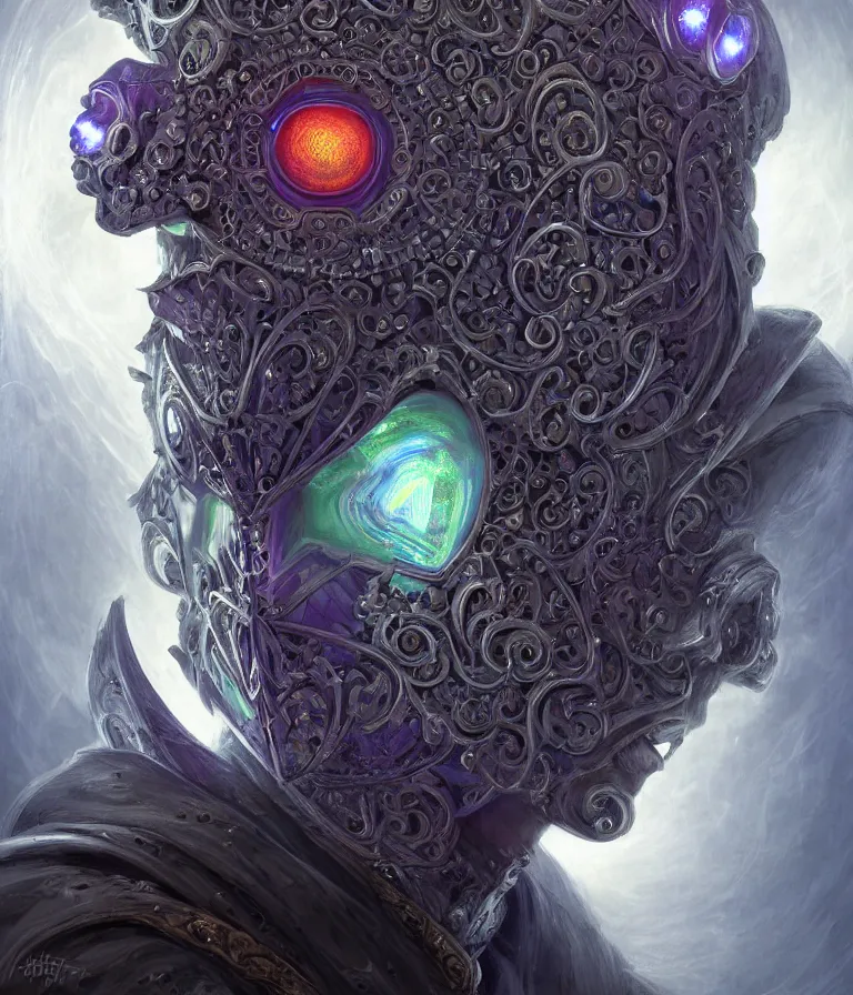 Image similar to front!!! shot of a court jester!!! character, hyperdimensional, bioluminescent hypercubes, dark holography!!!, spectral, chrome, (((intricate))), elegant, highly detailed, centered, (((artstation, concept art, smooth, sharp focus, artgerm, Tomasz Alen Kopera, Peter Mohrbacher, donato giancola, Joseph Christian Leyendecker, WLOP, Boris Vallejo))), mugshot!!!!!, ugly!!!!!!, octane render, nvidia raytracing demo, octane render, nvidia raytracing demo, octane render, nvidia raytracing demo, grainy, muted, 8K, digitalblasphemy, metatron