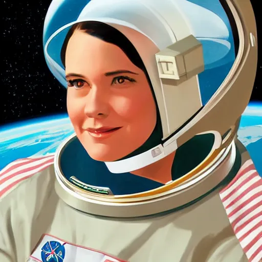 Image similar to Astronaut pin-up by Phil Noto, portrait photography