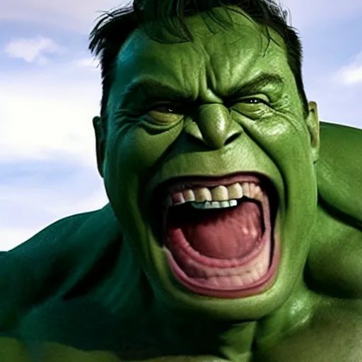 Image similar to elon musk as the incredible hulk