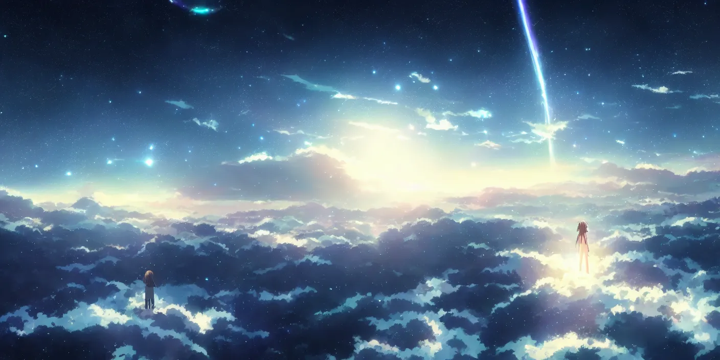 beautiful anime Interstellar by makoto shinkai, 8k