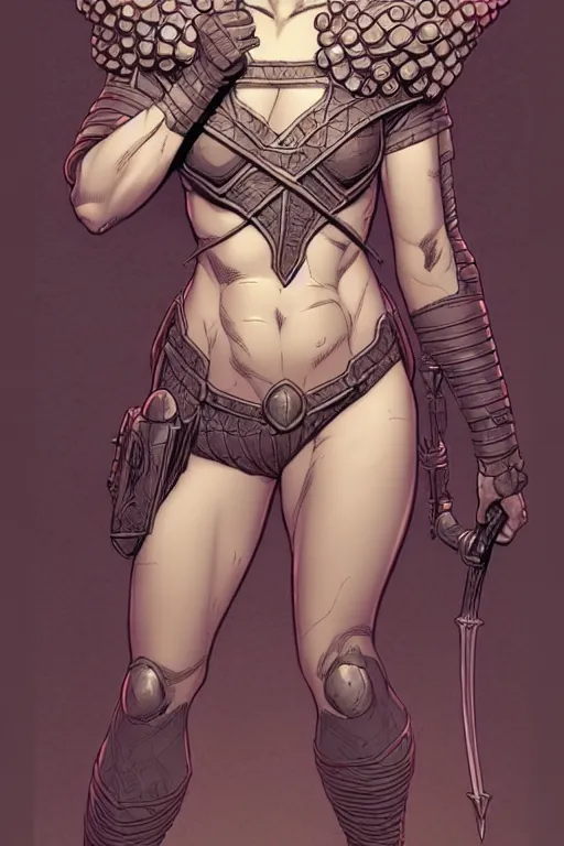 Prompt: comic cover art of a bullette, dnd, high fantasy digital illustration, by jenny frison and sana takeda, intricate details, stunning inking lines, flat colors, 4 k, hd, artstation