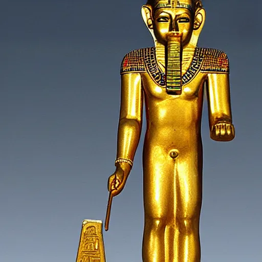 Image similar to egyptian gold god in egypt palace