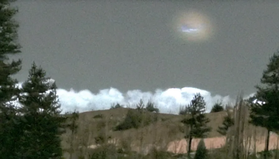 Image similar to 2 0 1 0 nokia flipphone footage of marian apparition, marian apparitions distant in clouds, jpg artifact damage