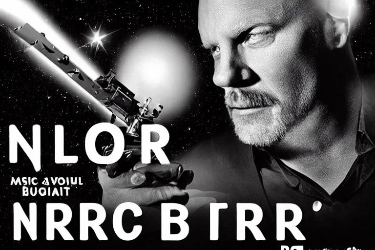 Image similar to noir, Bill burr, space, musical, high quality