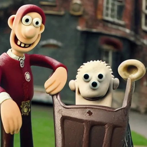 Prompt: Wallace and Gromit starring in FaceOff