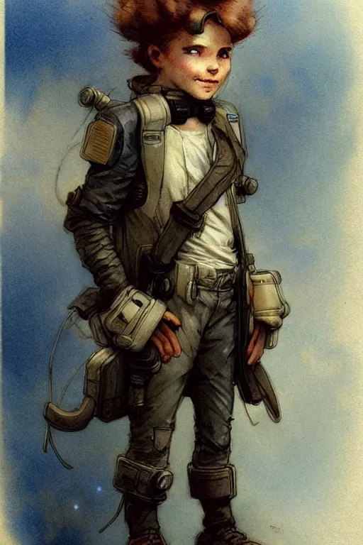 Image similar to ( ( ( ( ( 2 0 5 0 s retro future 1 0 year boy old super scientest in space pirate mechanics costume full portrait. muted colors. ) ) ) ) ) by jean - baptiste monge!!!!!!!!!!!!!!!!!!!!!!!!!!!!!!