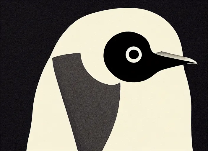 Image similar to portrait of a penguin doing penguin things,Karolis Strautniekas, editorial illustration, detailed, art deco, Mads Berg, matte print