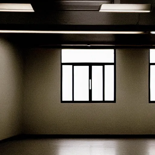 Image similar to kanye west in a long empty office building, the backrooms, dramatic lighting, 4 k, highly detailed