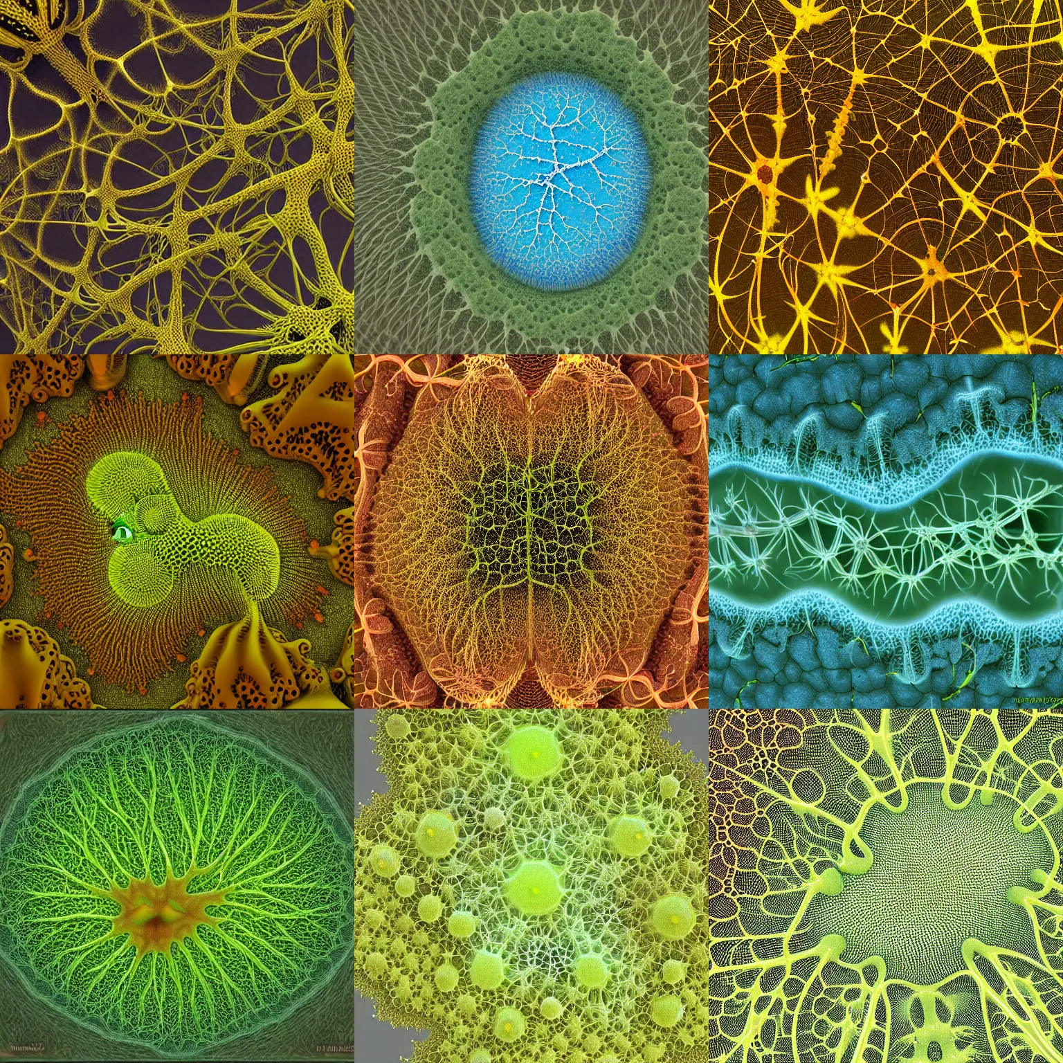 Prompt: slime mold fractal, very detailed