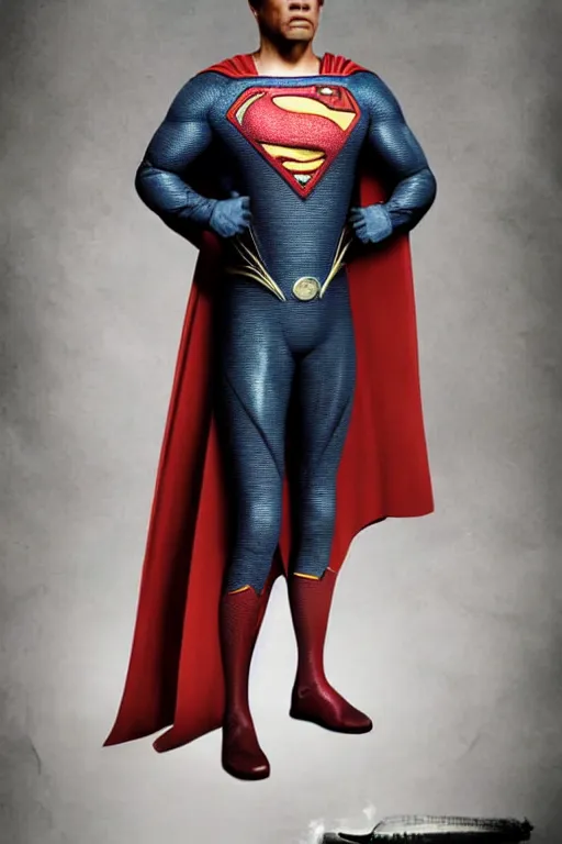 Image similar to a fancy close up of Man of Steel cast as Morgan Freeman by Greg Rutkowski, full body shot