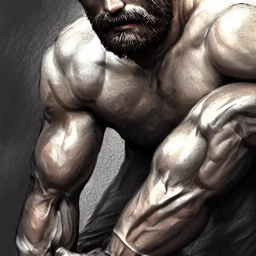 Prompt: portrait of a rugged ranger, muscular, upper body, hairy torso, detailed detailed detailed hands hands hands hands, D&D, fantasy, bare bare bare bare thighs thighs thighs intricate, elegant, highly detailed, digital painting, artstation, concept art, smooth, sharp focus, illustration, art by wlop