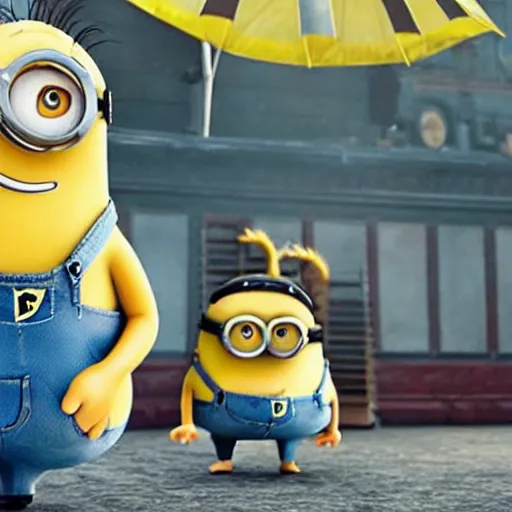 Prompt: a still of kate upton in the film Minions