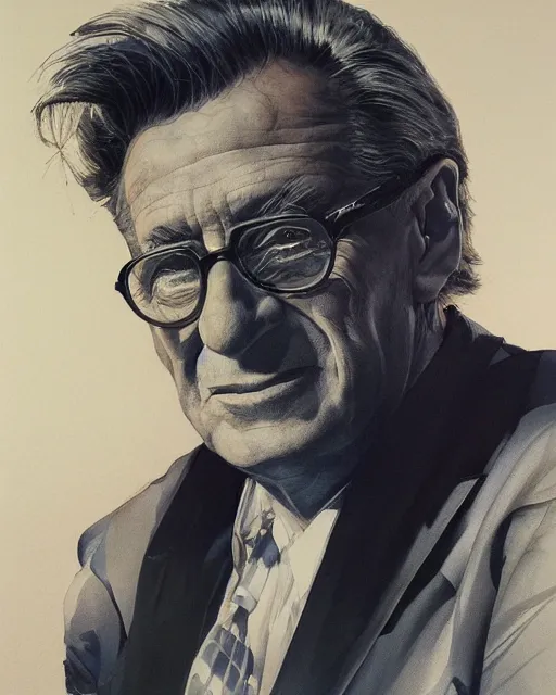 Prompt: cinematic portrait piero angela by peter andrew jones, by mark brooks, hd, hyper detailed, 4 k