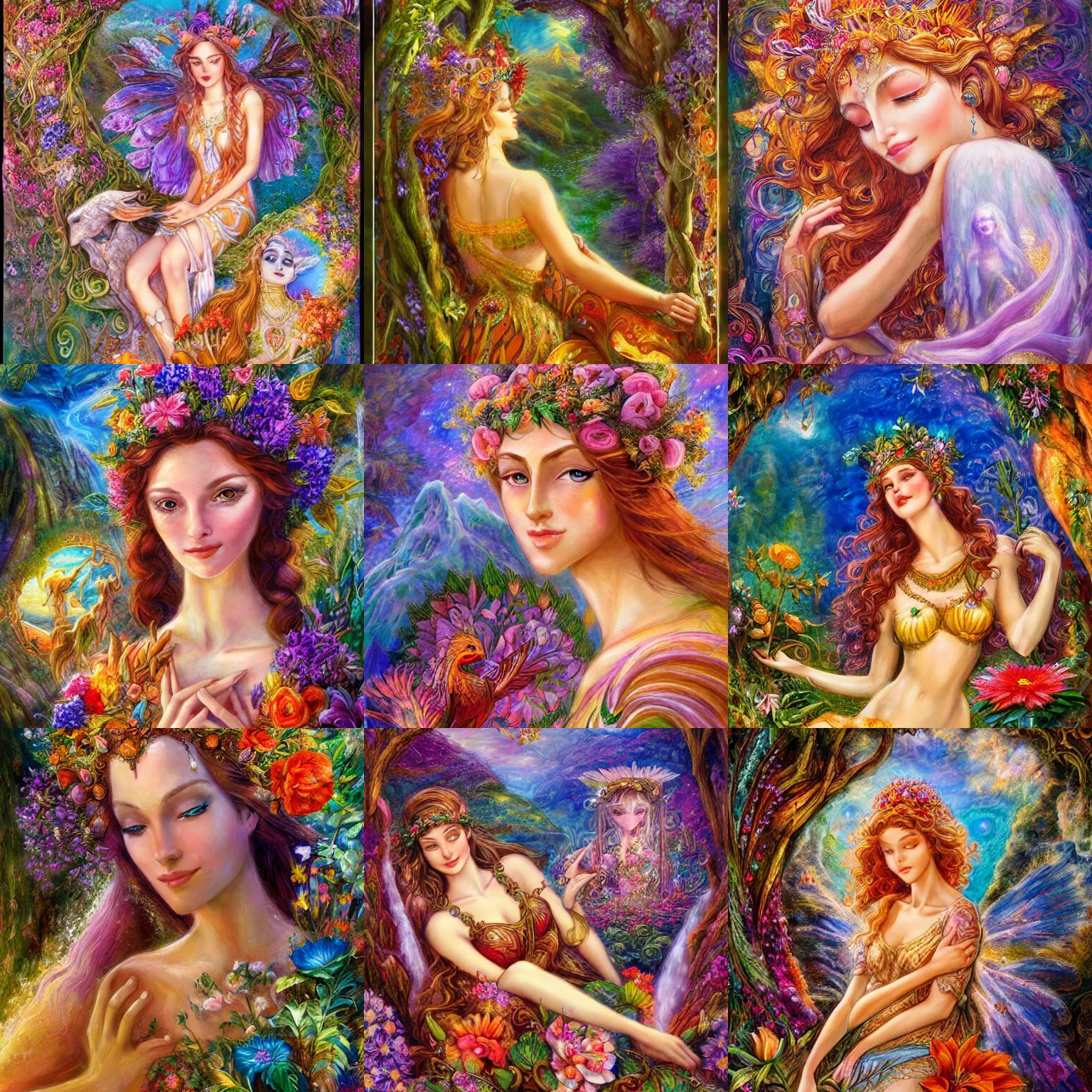 Prompt: nature goddess on her day off, by senior concept artist josephine wall trending on artstation