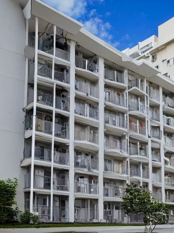 Prompt: panel apartment house, photo, extreme wide shot