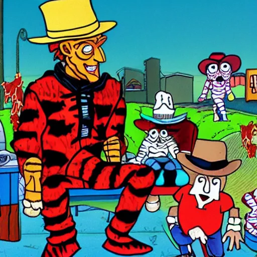 Image similar to Freddy Krueger Saturday Morning Cartoon show