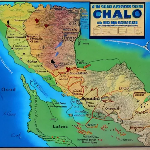 Prompt: map of chile after a nuclear exsplotion