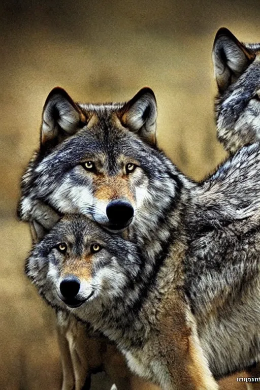 Prompt: national geographic wolves