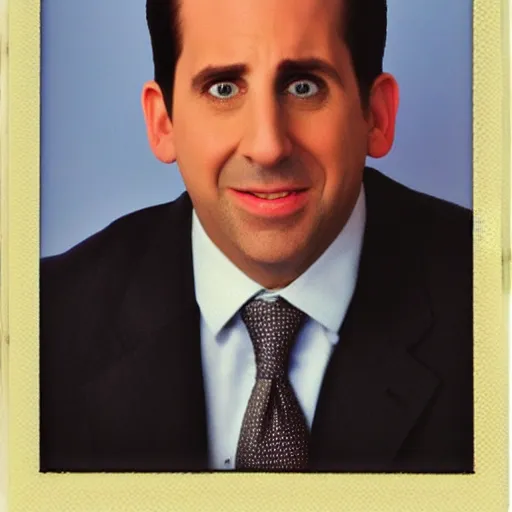 Prompt: michael scott on polaroid