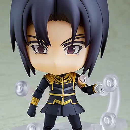 Image similar to an anime nendoroid of shang tsung, figurine, detailed product photo