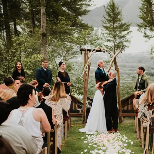 Image similar to a rustic modern wedding