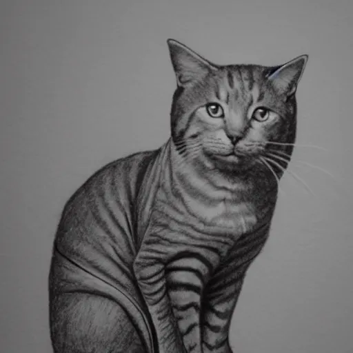 Prompt: a cat wearing a spacesuit, photorealistic pencil art