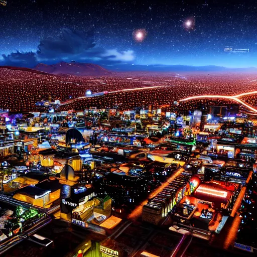 Image similar to christchurch city at night, cyberpunk 2 0 7 7, stars bright in the night sky,