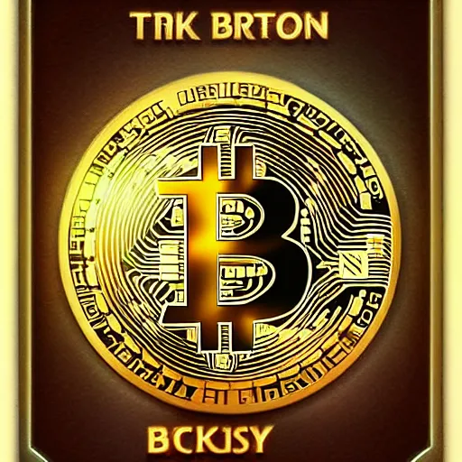 Image similar to a bitcoin art, thick golden bitcoin, hearthstone art style, epic fantasy style art, fantasy epic digital art, epic fantasy card game art