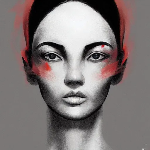 Image similar to concept art by jama jurabaev, brush stroke, scientist, scifi, trending on artstation, upper half portrait, symmetry, headpiecehigh quality, extremely detailed