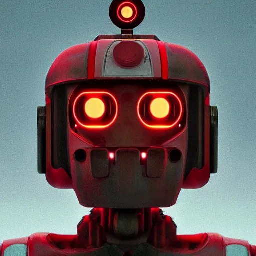 Image similar to a digital art portrait of retrofuturism android robot by Simon Stalenhag, soviet red alert android character design, character sheet, trending on Artstation, 8k, unreal engine, octane render