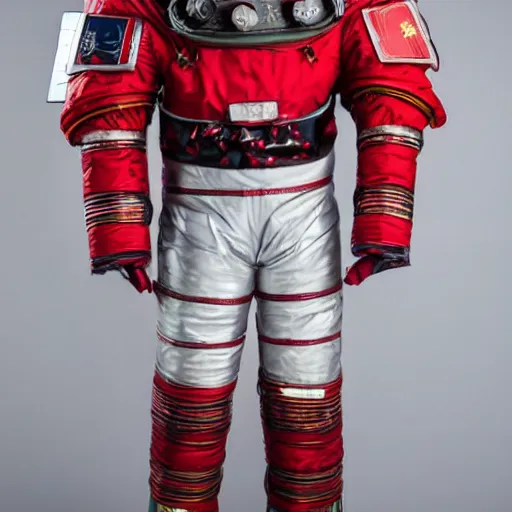 Prompt: traditional chinese space suit, the wandering earth, science fiction