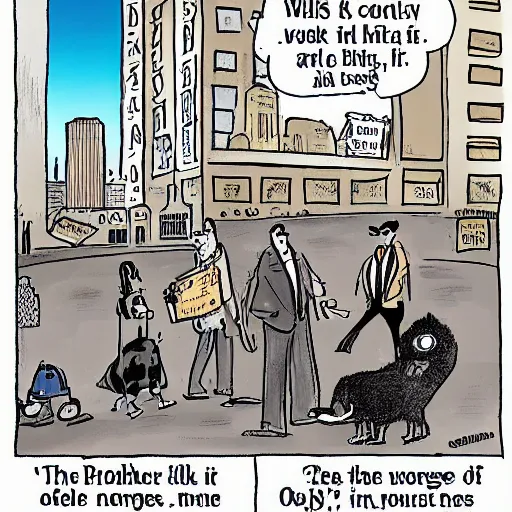 Image similar to the funniest New Yorker cartoon