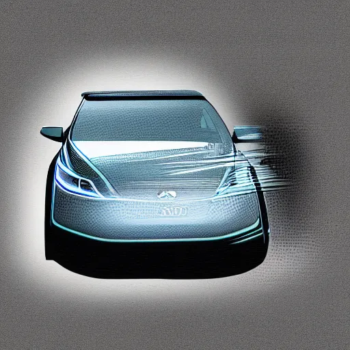 Image similar to an transparent car, digital art