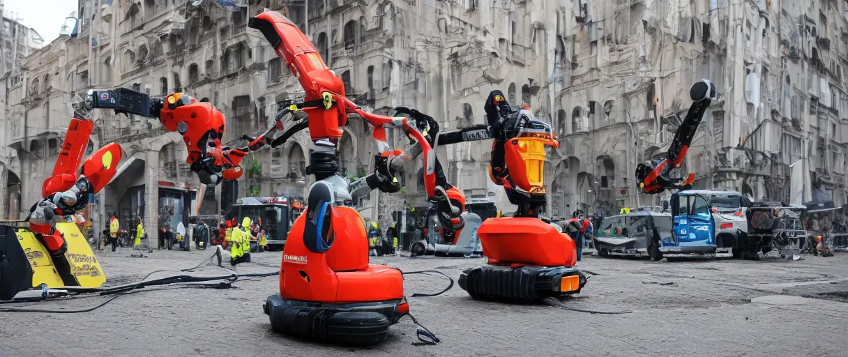 Image similar to rescue robot, disaster in the city