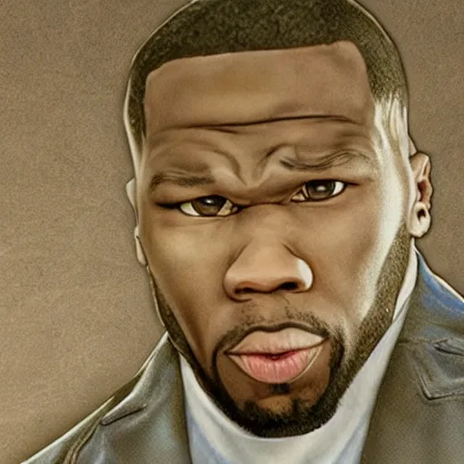 Prompt: 5 0 cent, highly detailed, 8 k, masterpiece, super resolution.